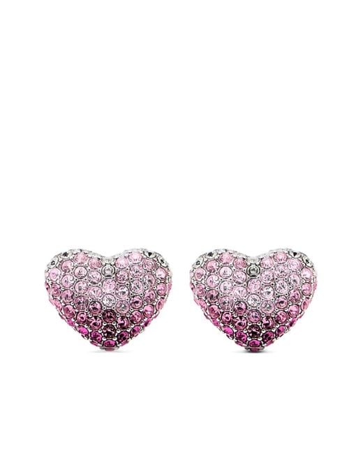 Marc Jacobs The Pavé Balloon ハート ピアス Purple