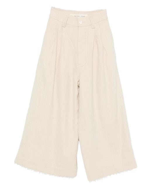 A Tentative Atelier White Virgin Wool-Blend Trousers