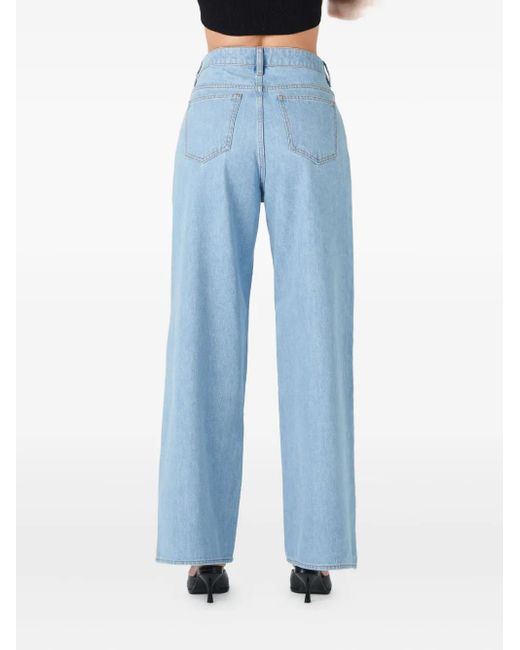 No44 Blue Curved-Seam Jeans
