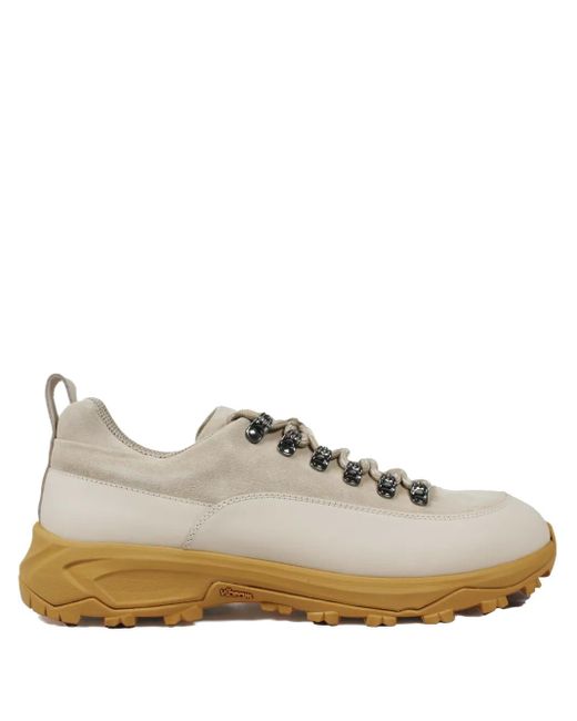 Eleventy White Lace-Up Lug-Sole Sneakers for men