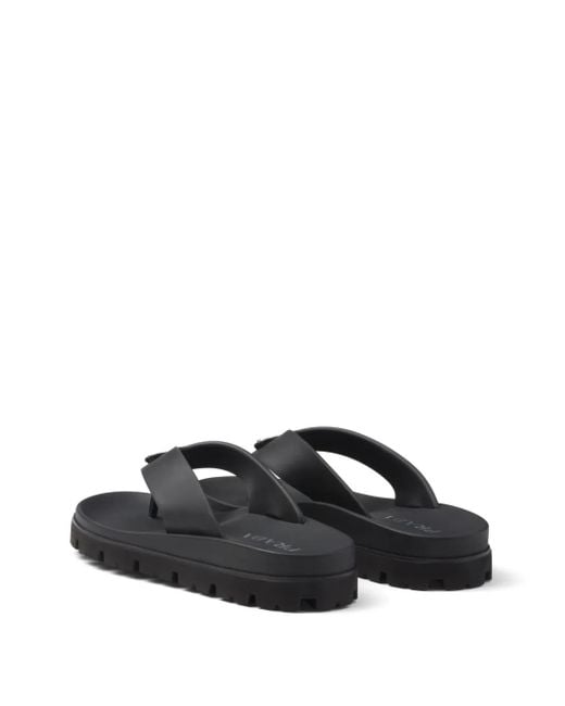 Prada Logo Thong Sandals for Men | Lyst