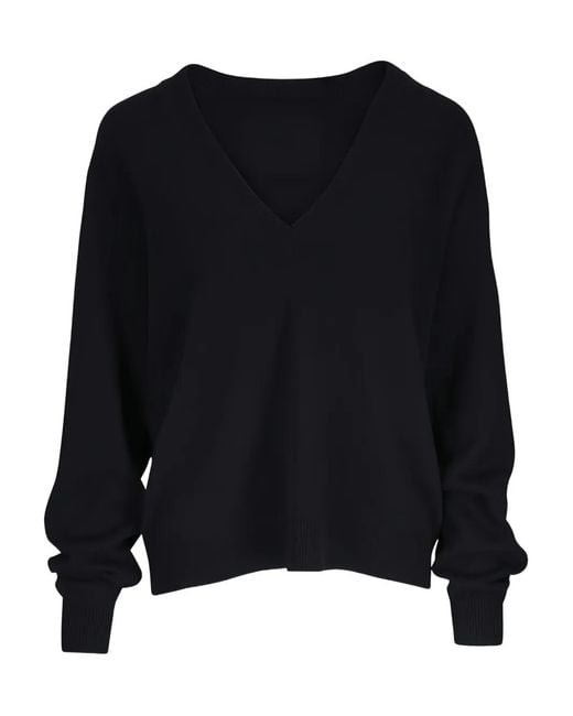 Nili Lotan Black Feron V-Neck Sweater