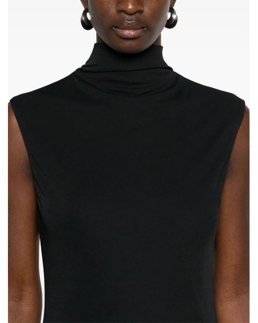 Jil Sander Black Layered Midi Dress