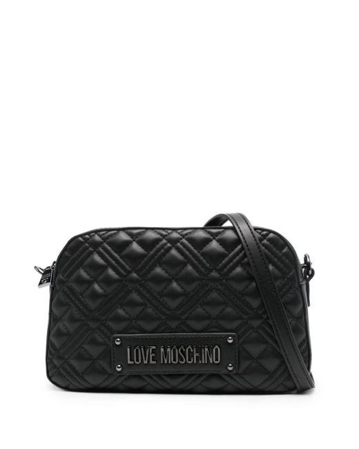 Love Moschino Black Quilted Crossbody Bag