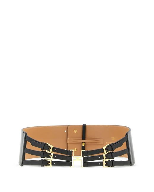 Elisabetta Franchi White Logo-Detail Belt