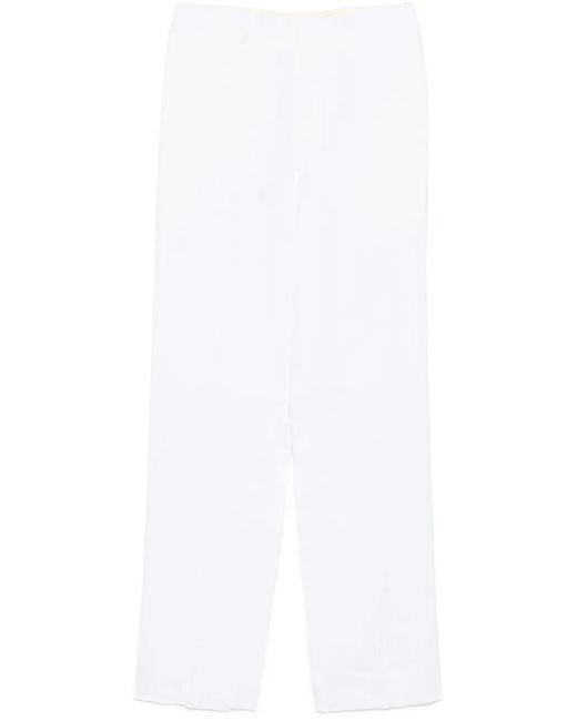 Moschino White Linen Trousers for men