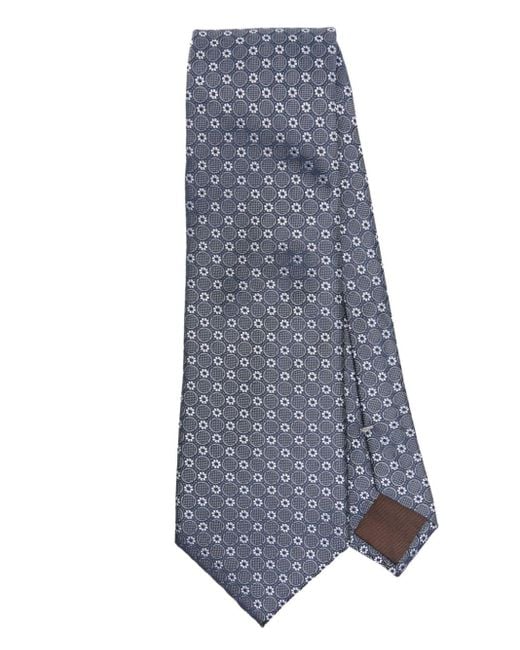 Cravate à motif en jacquard Canali pour homme en coloris Blue