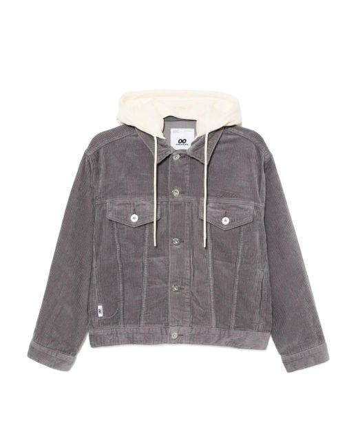 Chocoolate Gray Logo-Patched Jacket