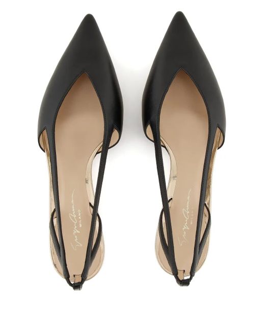 Giorgio Armani Black 35Mm Pumps Aus Lackleder