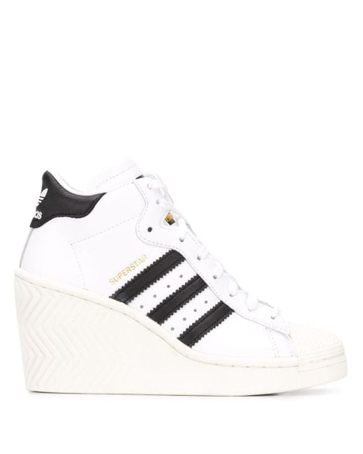 adidas Wedge Heel Trainers in White | Lyst UK