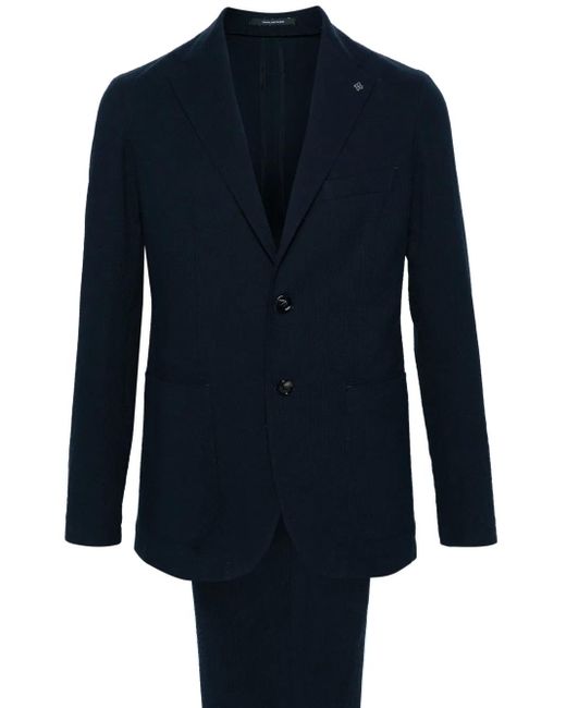 Tagliatore Anzug Mit Seersucker-Struktur in Blue für Herren
