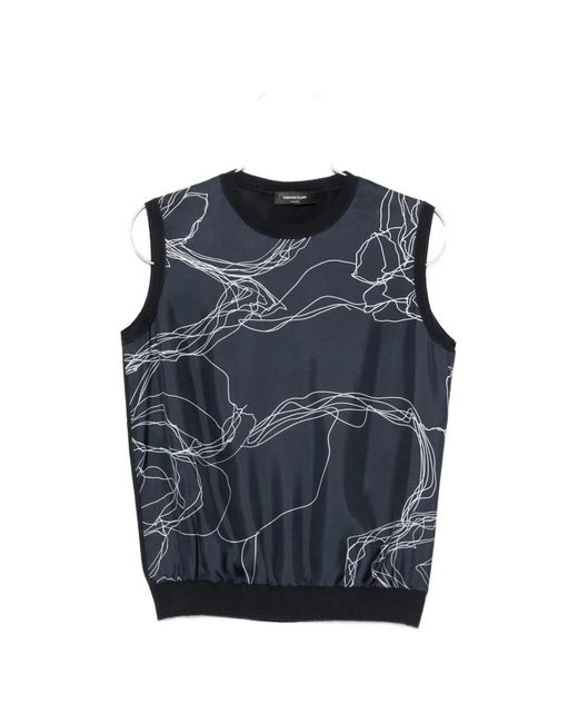 Fabiana Filippi Blue Abstract-Print Vest
