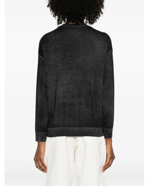 Avant Toi Black Crew-Neck Top