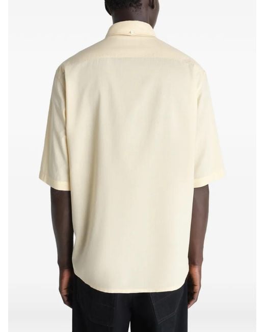 Lemaire Natural Button-Down Short-Sleeves Shirt for men