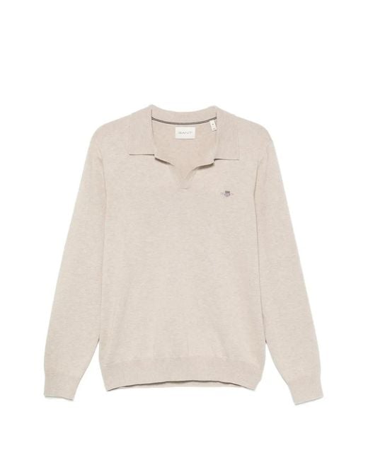 Gant White Embroidered-Logo T-Shirt for men