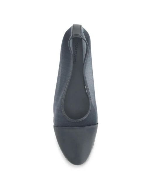 Dear Frances White Gala Mesh-Panel Ballet Flats