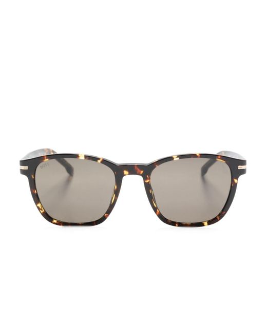 Boss Gray 1505 Square-frame Sunglasses for men