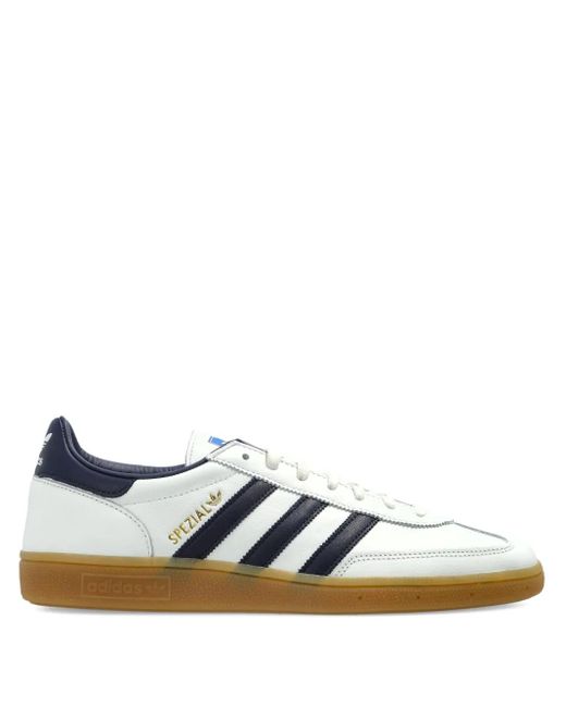 Adidas White Spezial Three-Stripe Lace-Up Fastening Sneakers for men