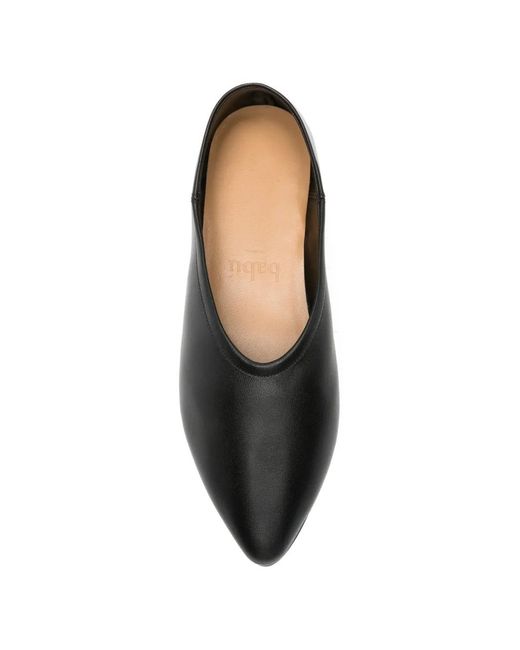 babú Milano Black Ballerines À Bout Pointu