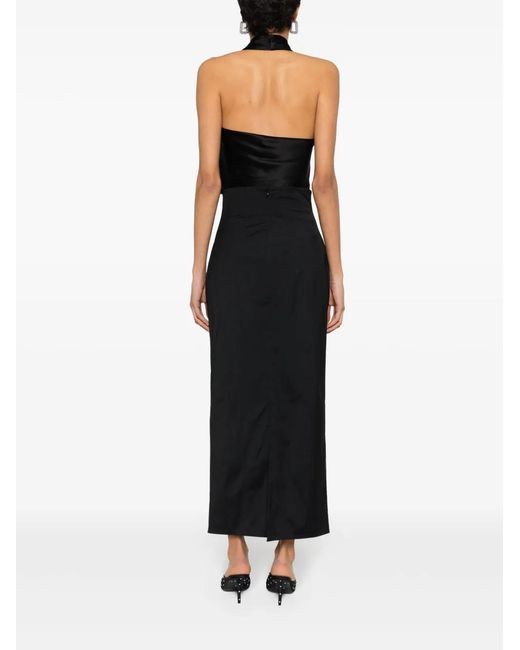 Philosophy Di Lorenzo Serafini Black Slit-Detail Skirt