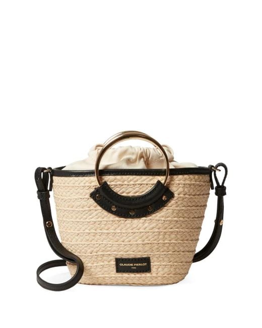 Bolso con parche del logo Claudie Pierlot de color Natural