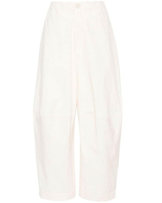 Lauren Manoogian White New Structure Tapered Trousers