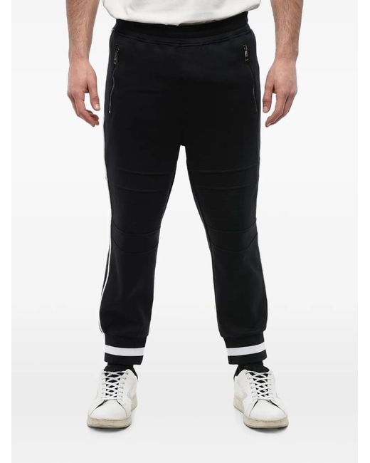 Neil Barrett Black Modernist Biker Track Pants for men