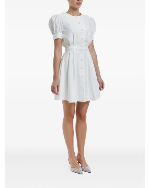 POST MERIDIEM White Button-Down Mini Dress