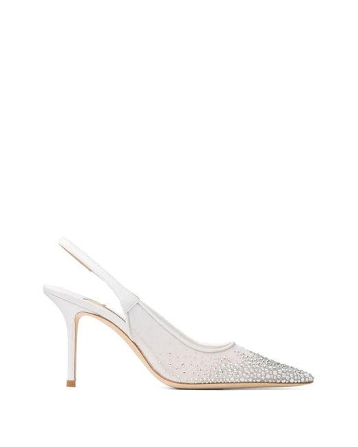 Jimmy Choo White Love Slingback Pumps