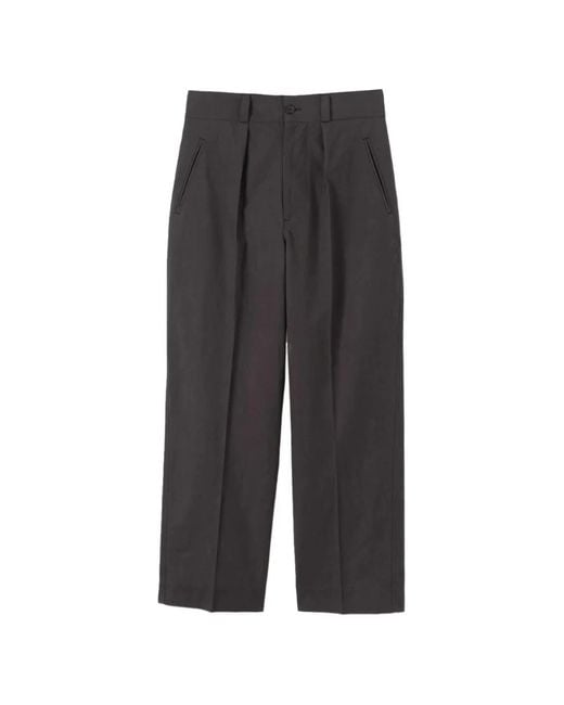 Margaret Howell Gray Pantalon À Pinces Et Poches Passepoilées for men