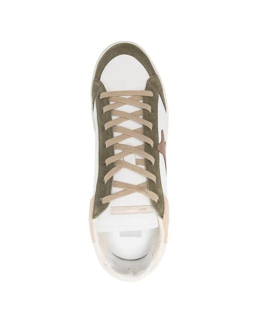 AMA BRAND White Star-Panelled Sneakers for men