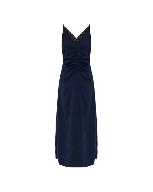 Baum und Pferdgarten Blue Atalie Lace-Trim Maxi Dress