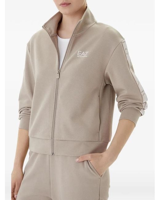 EA7 Natural Sweat Zippé À Logo Imprimé