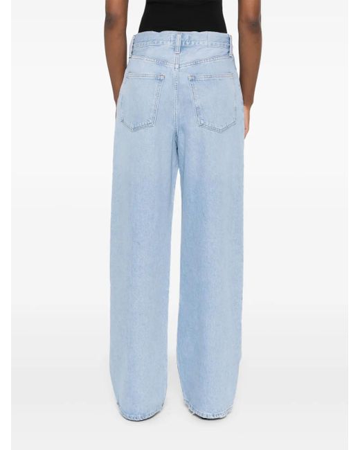 Agolde Blue Wide-Leg Jeans