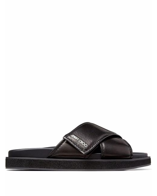 Sandali Joel Con Design A Incrocio di Jimmy Choo in Black da Uomo