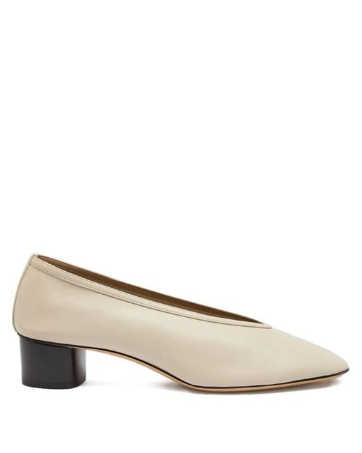 Le Monde Beryl Natural Luna Block-Heel Pumps