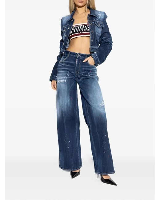 DSquared² White Striped Knitted Top