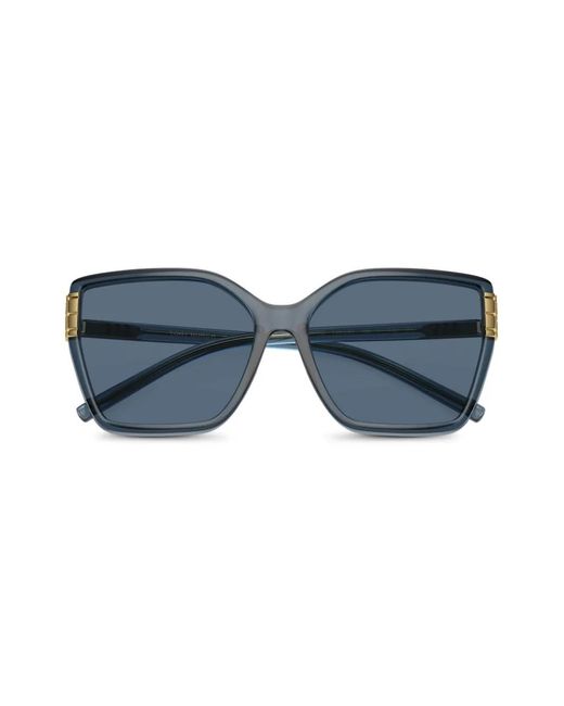 Tory Burch Blue Eleanor Oversize-Frame Sunglasses
