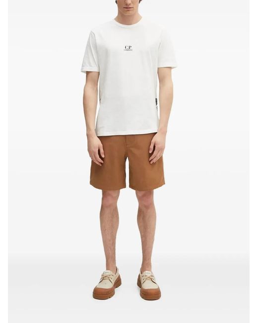 A.P.C. White Norris Elasticated-Waist Shorts for men