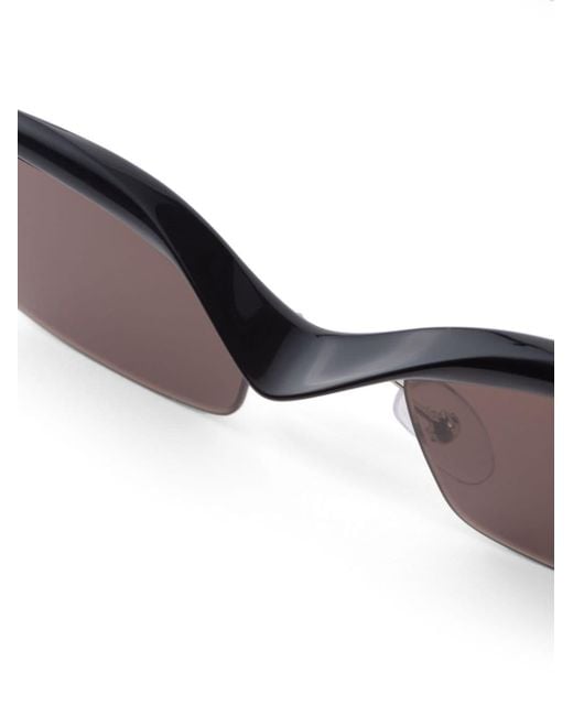 Prada Brown Runway Geometric-frame Sunglasses for men