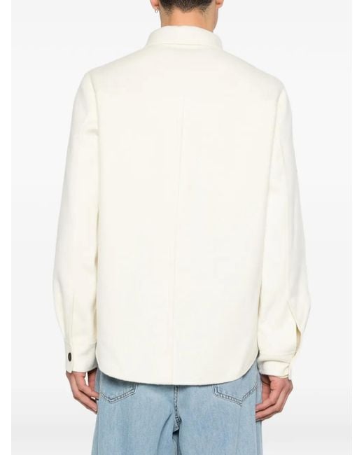 Bompard White Pocket Button Overshirt for men