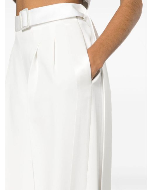 Pantalones anchos de crepé Ermanno Scervino de color White