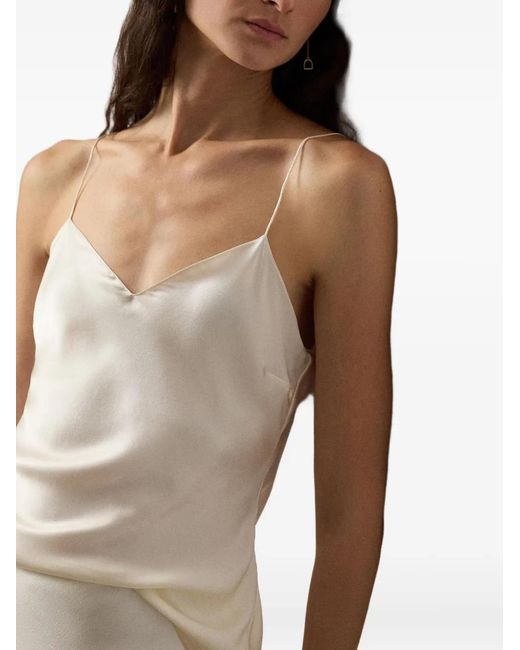 Ralph Lauren White Annelia V-Neck Spaghetti-Straps Tank Top