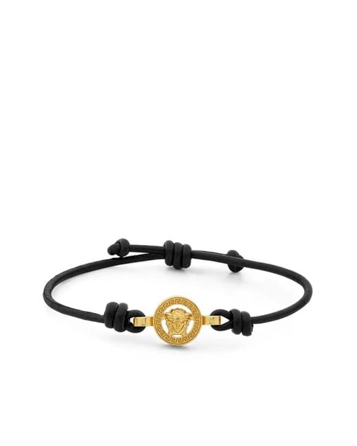 Versace White Medusa &Apos;95 Leather Bracelet
