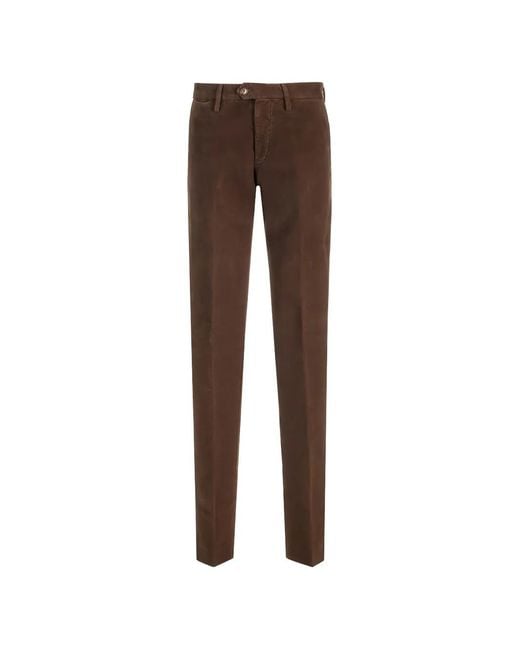 Al Duca D'aosta Brown Belt-Loop Trousers for men
