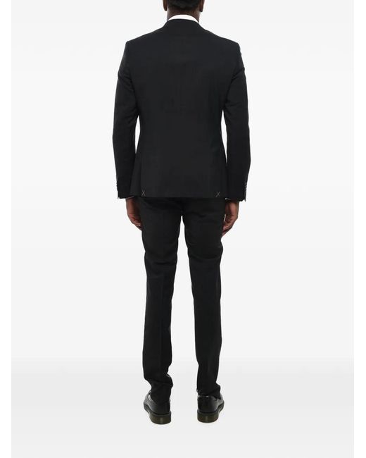 Corneliani Black Single-Breasted Wool-Blend Suit for men