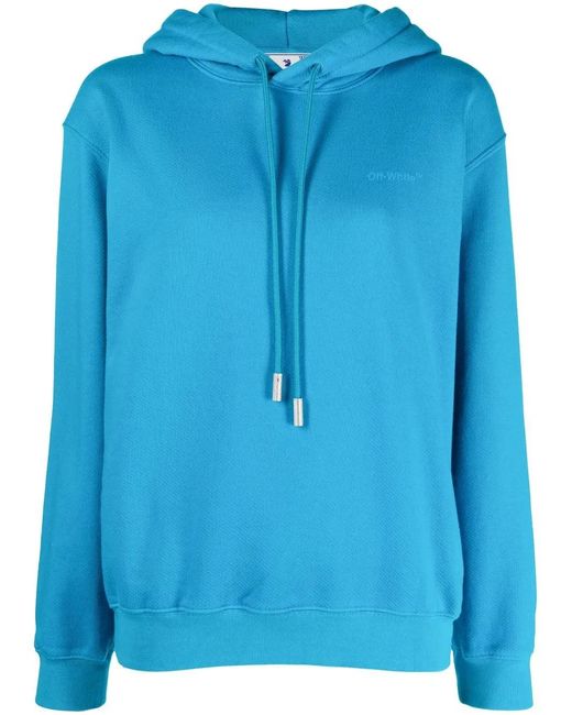 Off-White c/o Virgil Abloh Blue Diag-print Hoodie