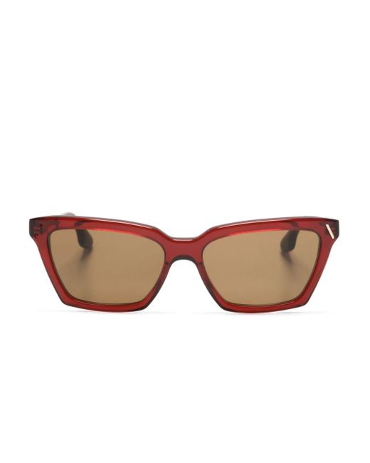 Victoria Beckham Brown Cat-eye Frame Sunglasses