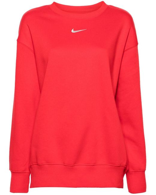 Felpa con ricamo Swoosh di Nike in Red