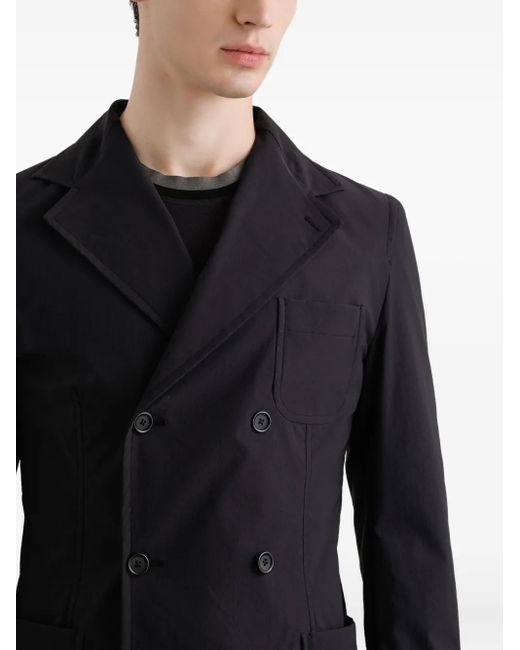 Dolce & Gabbana Black Double-Breasted Patch-Pocket Blazer for men